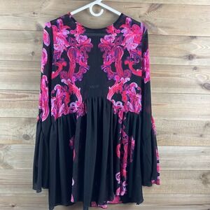 Intimately Free People Womens Dress Symphony Bell Sleeve Slip Floral Boho Medium